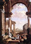 COCK, Paul de Landscape with Roman Ruins oil on canvas